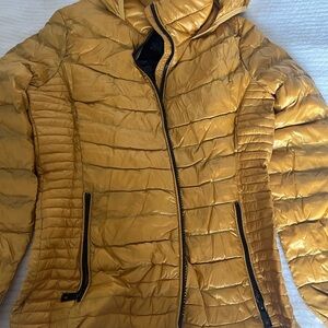Calvin Klein Metallic Gold Puffer Jacket
